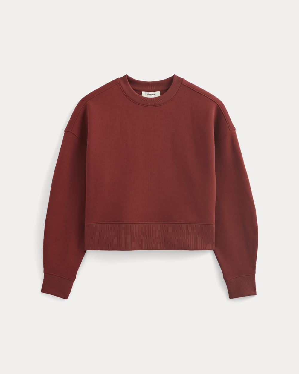 Luxe Fleece Sweatshirt in Merlot — alternate view