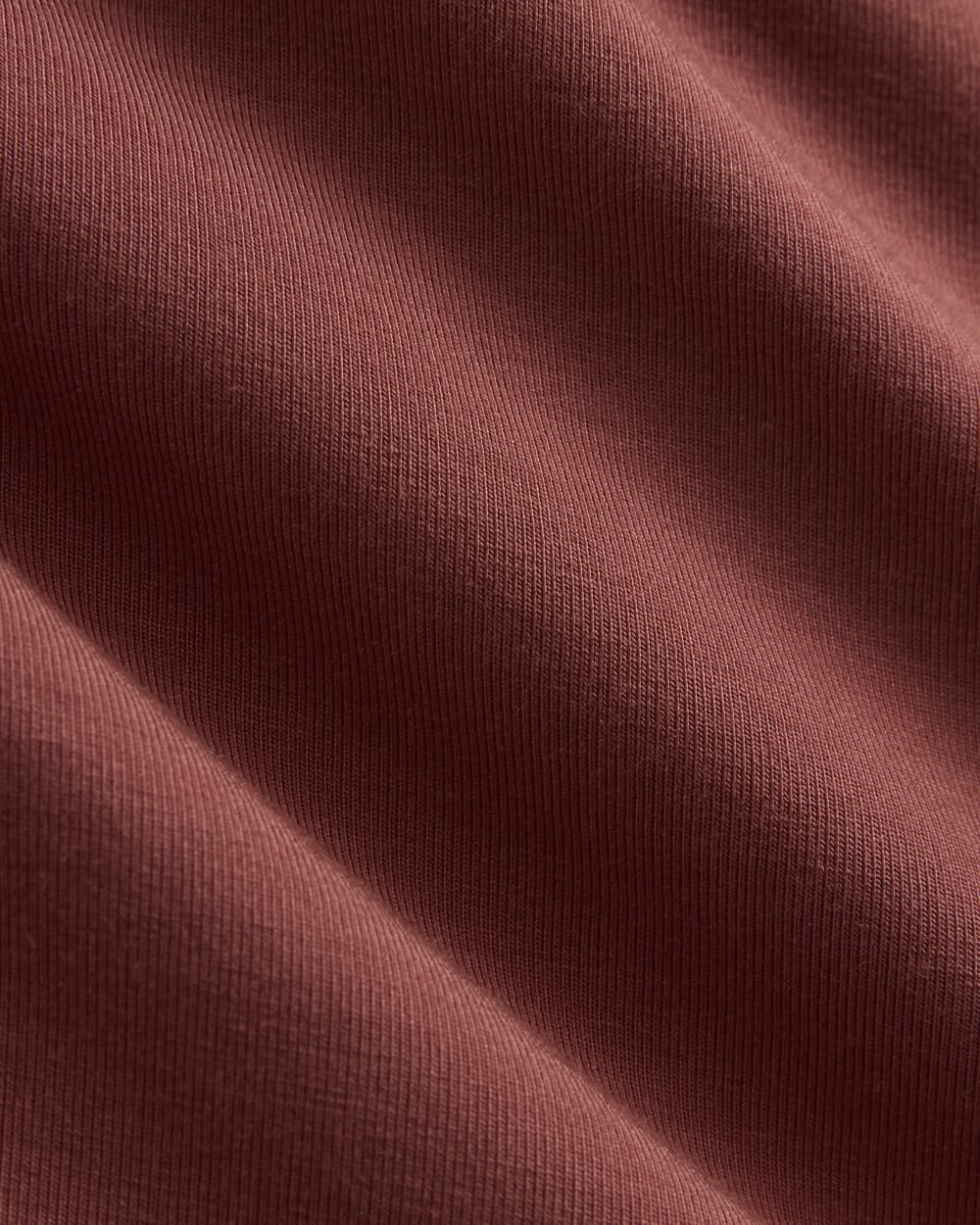 One-Shoulder Top in Henna Red — detail view
