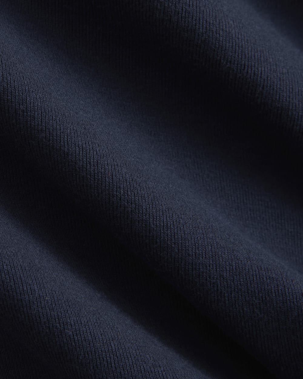 RetroSoft Cotton Square-Neck Tee in Navy — detail view