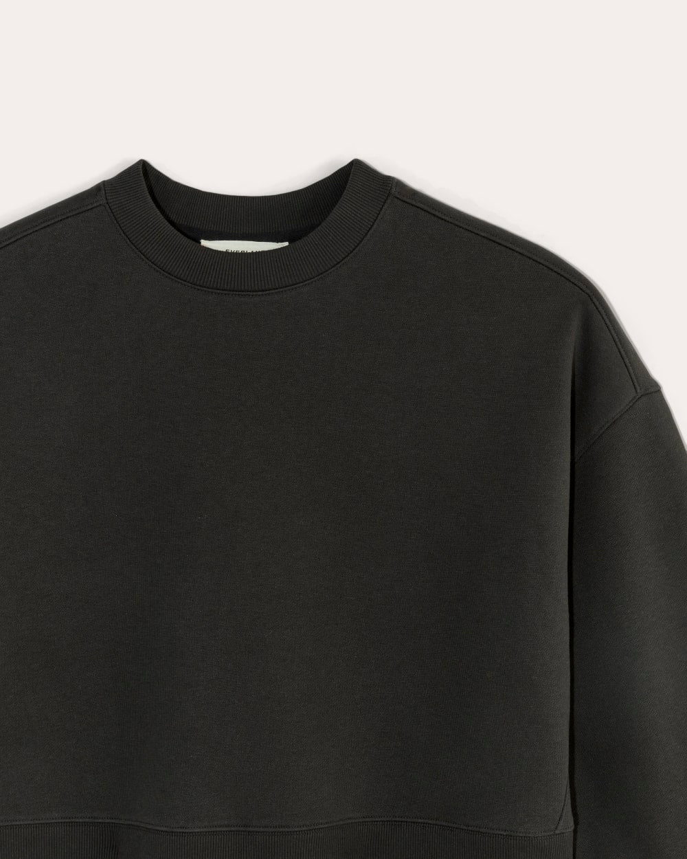 Luxe Fleece Sweatshirt in Black — detail view