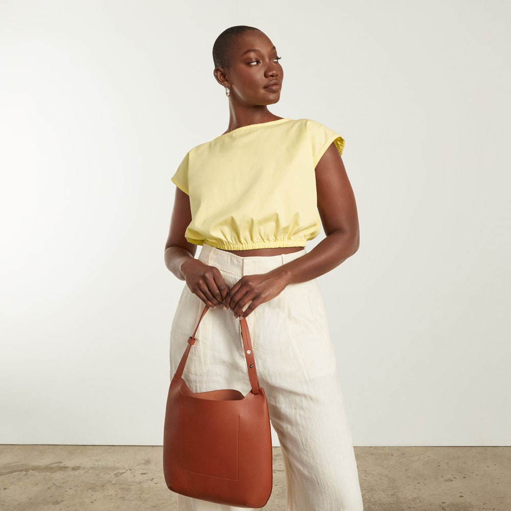 The Bubble Top in Pastel Yellow — detail view