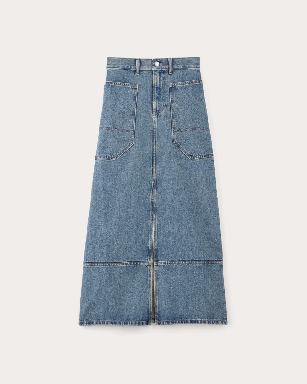 The Gardener Skirt in Medium Indigo — alternate view