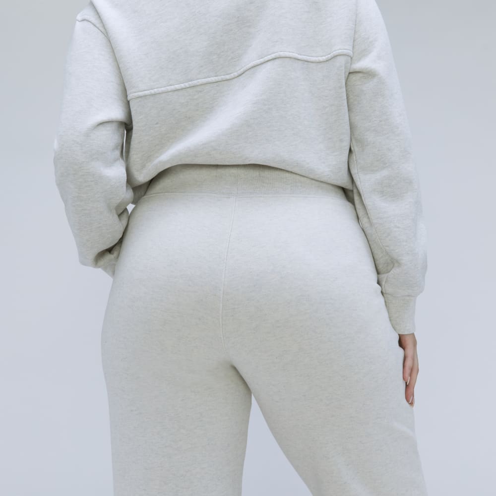 The Track High-Waist Pant in Light Heather Grey — detail view