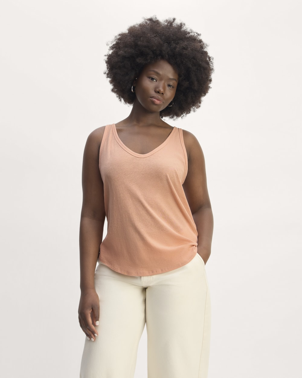 The Air Cami in Blush Pink — detail view
