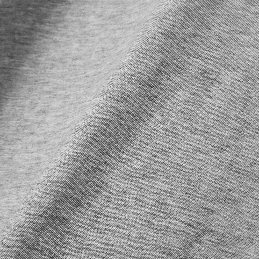 The Organic Cotton V-Neck in Heathered Grey — detail view
