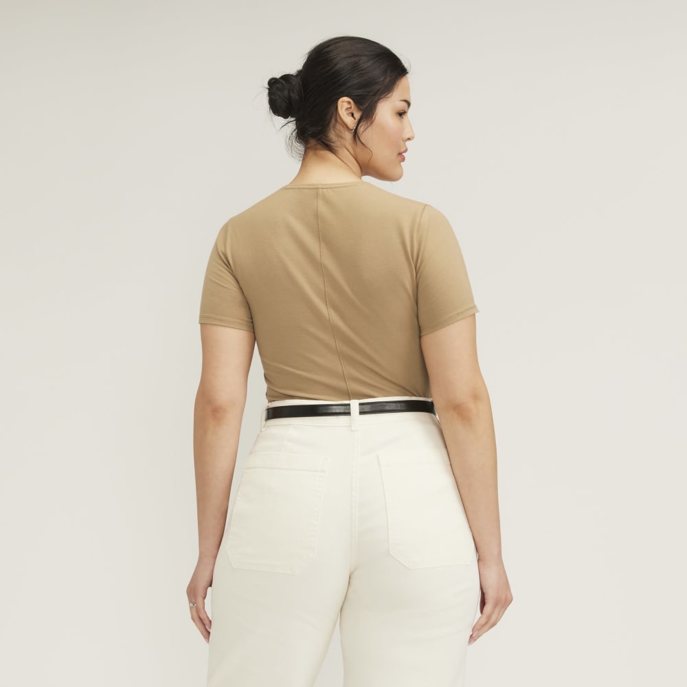 The Supima® Form Crew Neck Tee in Tiger's Eye — detail view