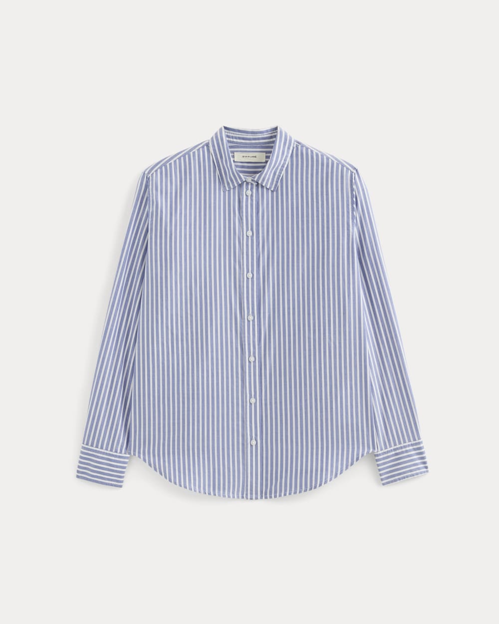 The Must-Have Shirt in Silky Cotton in Bone / Mazarine Blue — alternate view