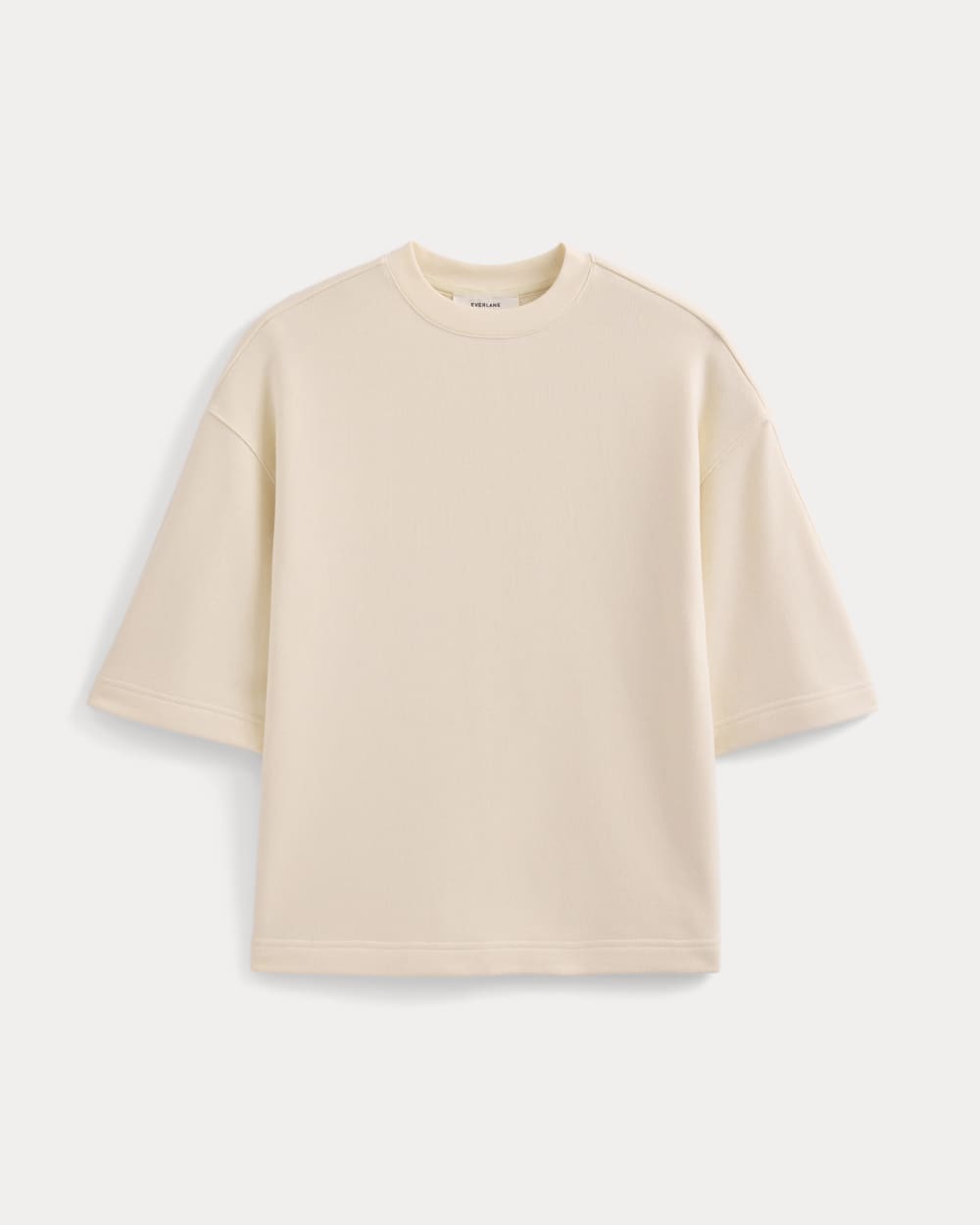 Lightweight Terry Oversized Tee in Parchment — alternate view