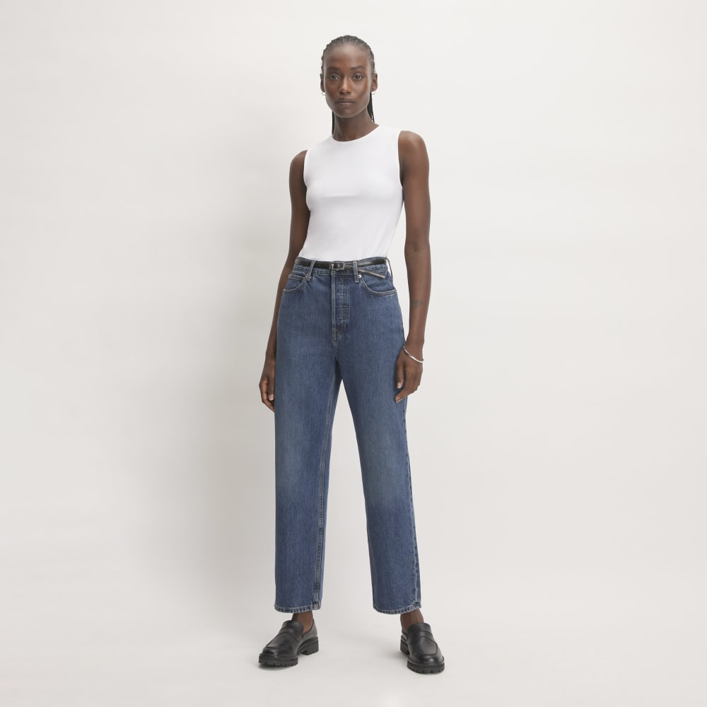 The Supima® Form Tank in White — detail view