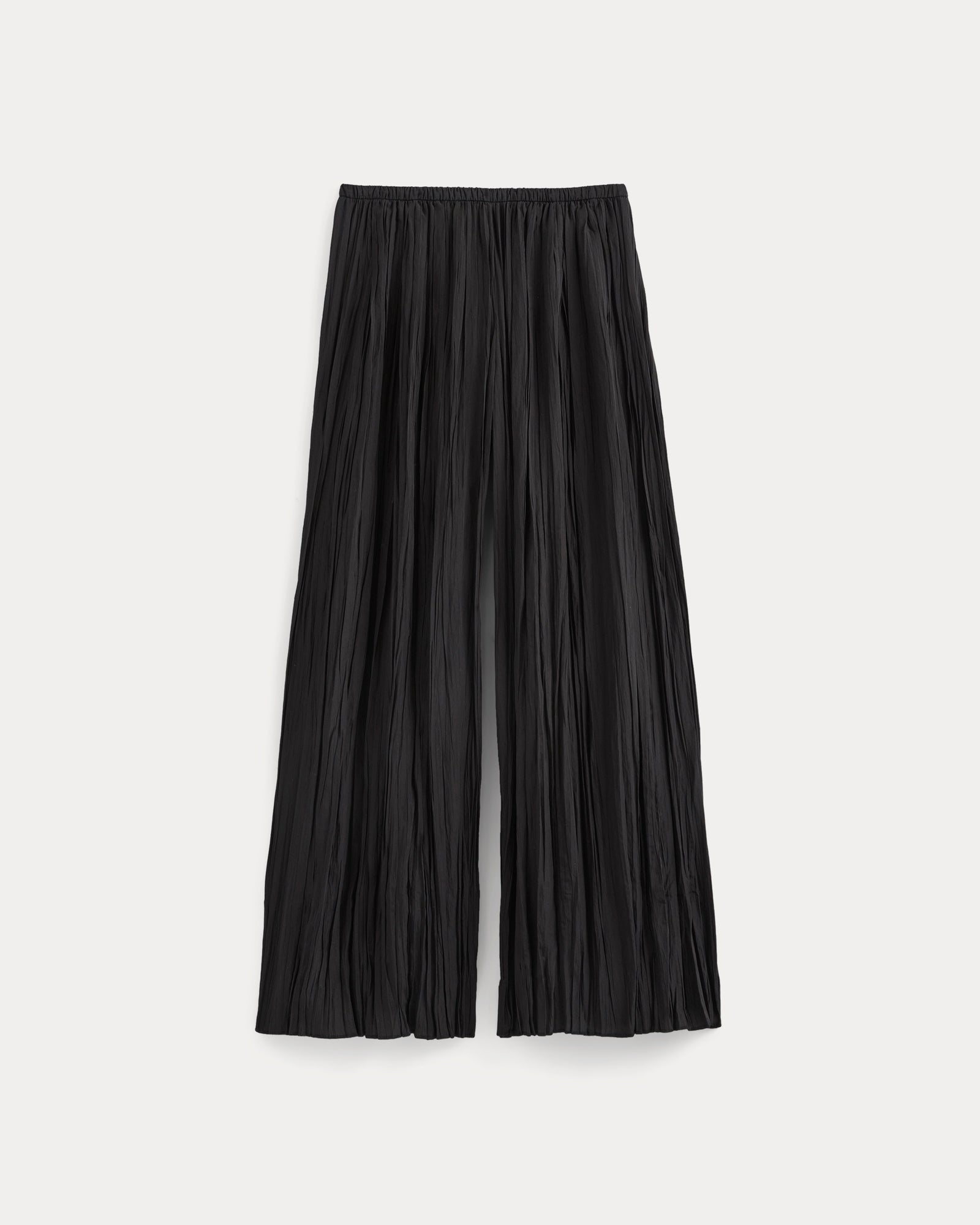 Crinkle Wide-Leg Pant in Black — alternate view
