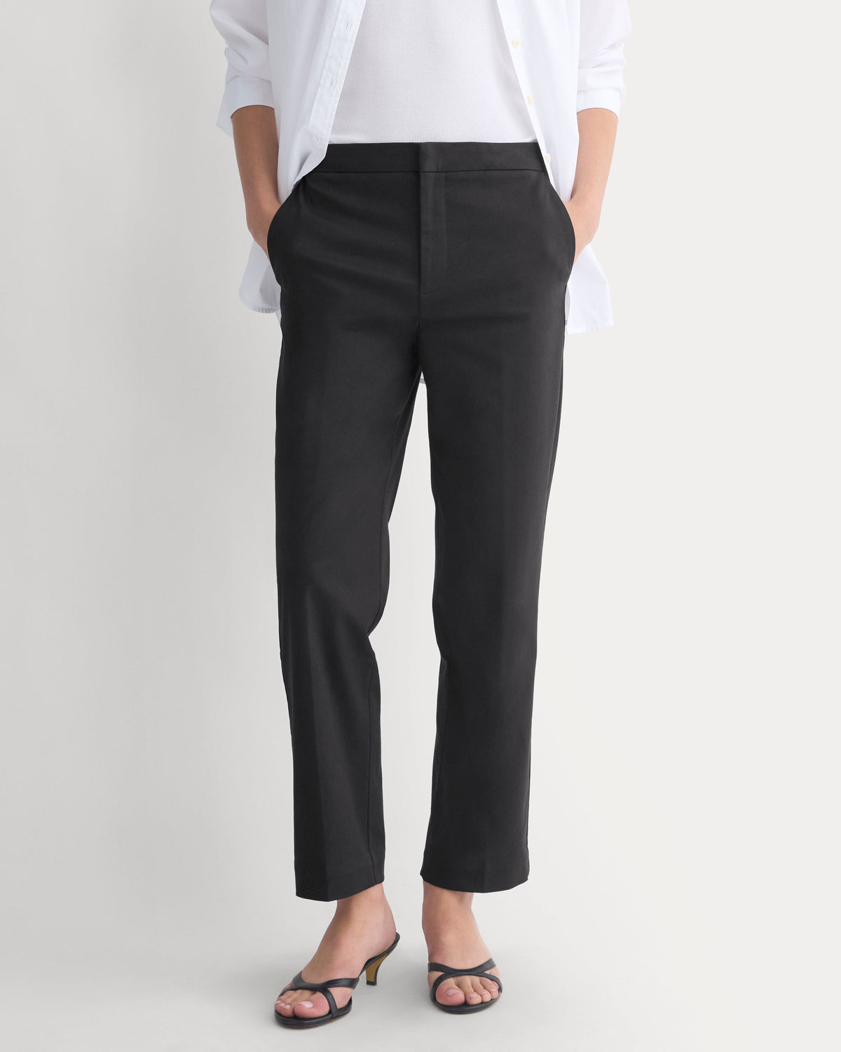 Cigarette Pant in Black — detail view
