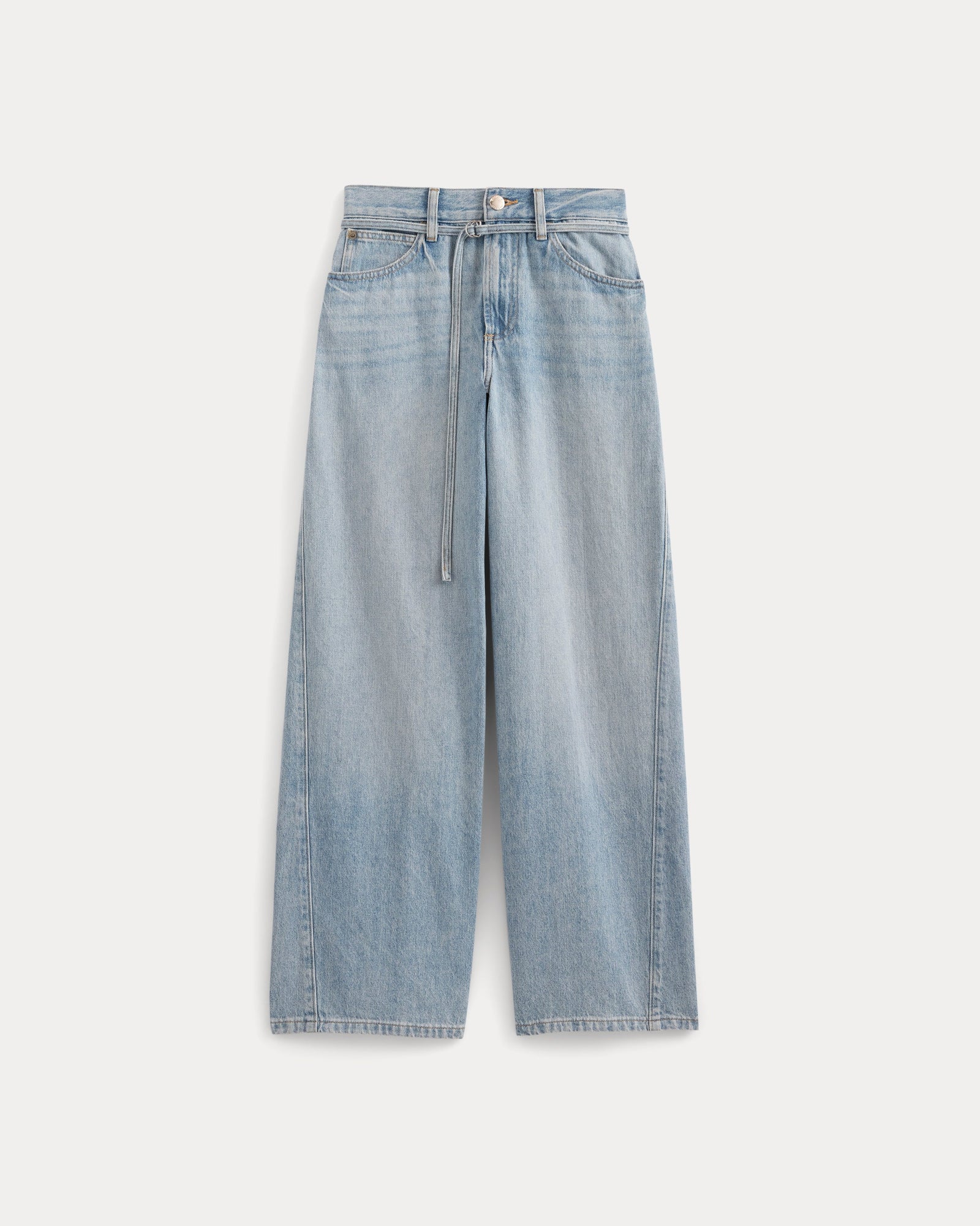 Lightweight Loose Wide-Leg Jean in Light Indigo — alternate view
