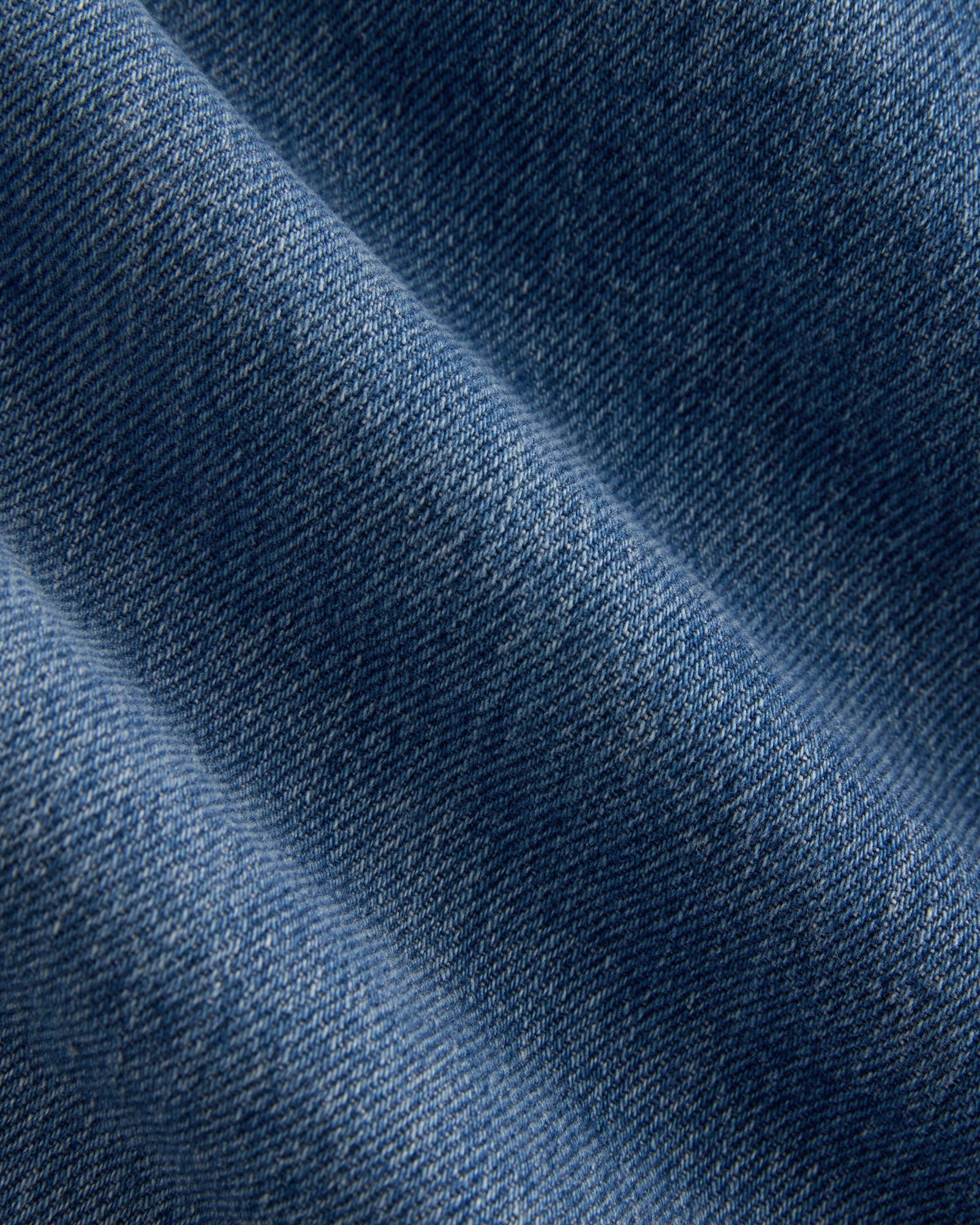 Lightweight Loose Wide-Leg Jean in Medium Indigo — detail view