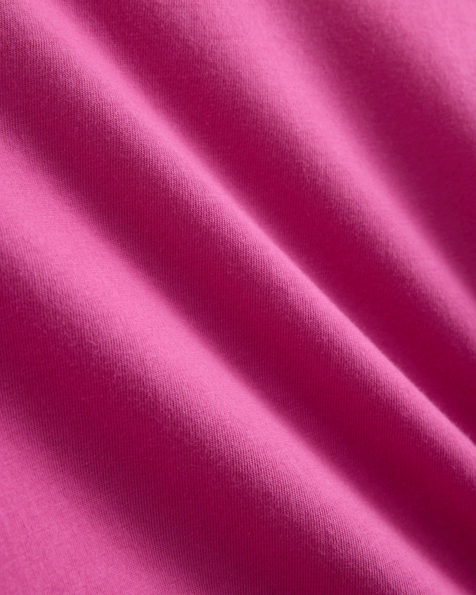 The Box-Cut Tee in Essential Cotton in Rose Violet — detail view