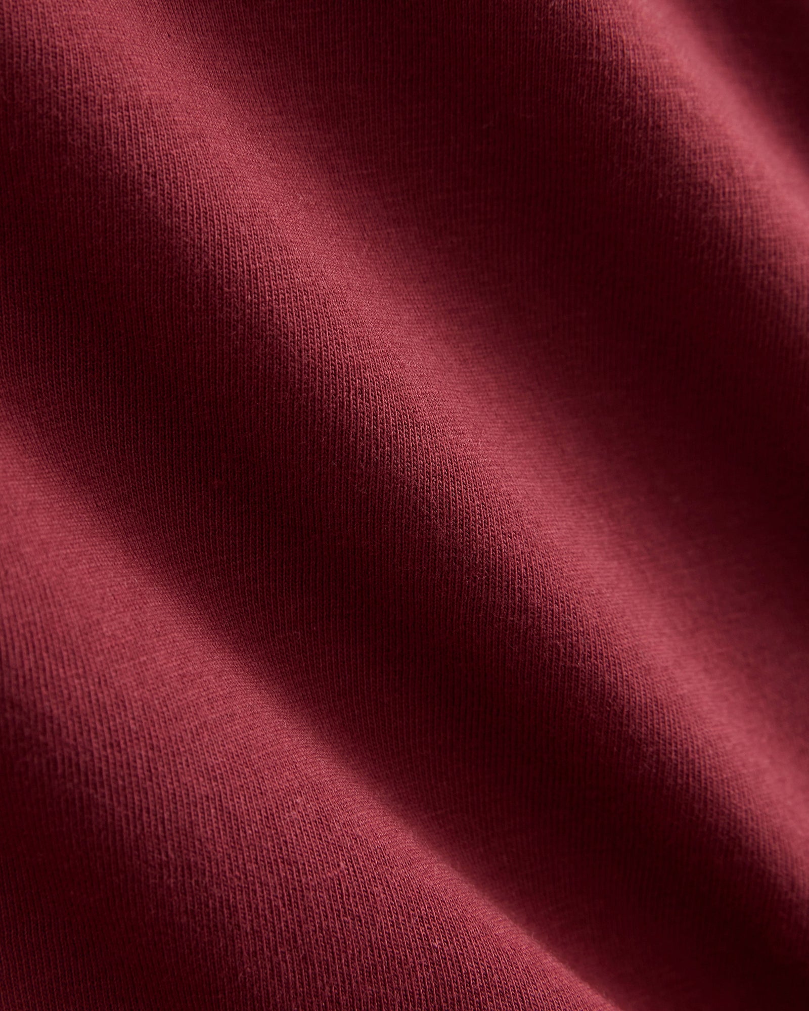 Tie-Back Tee in Organic Cotton in Cabernet — detail view