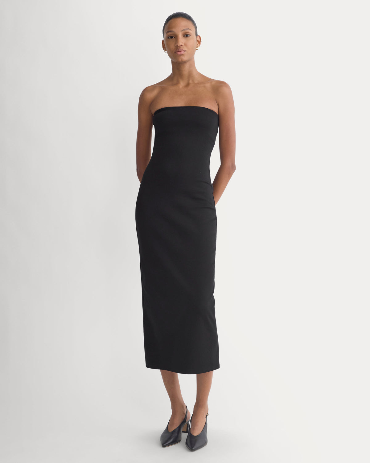 Form Tube Dress in Black — front view