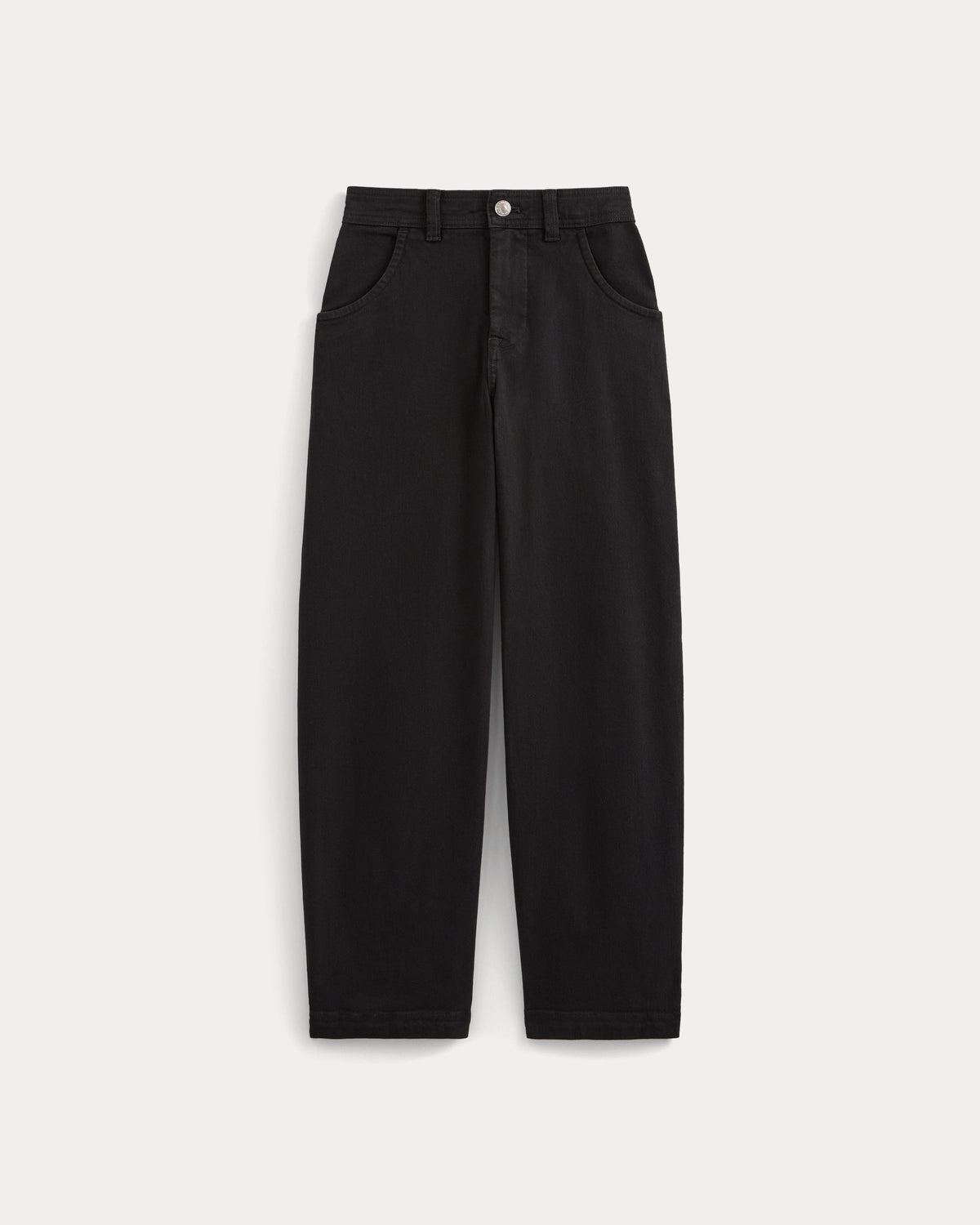 Utility Twill Barrel Pant in Black — alternate view