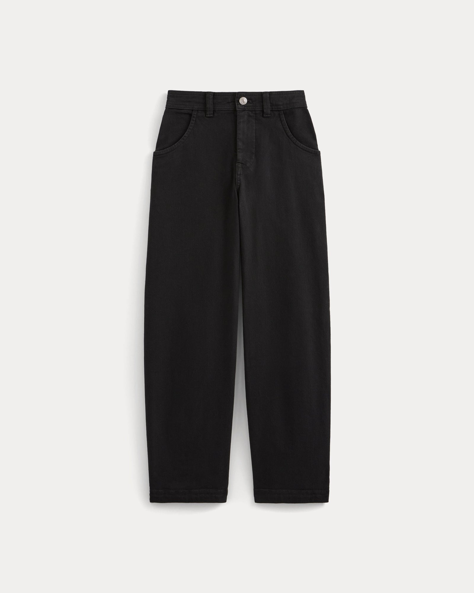 Utility Twill Barrel Pant in Black — alternate view