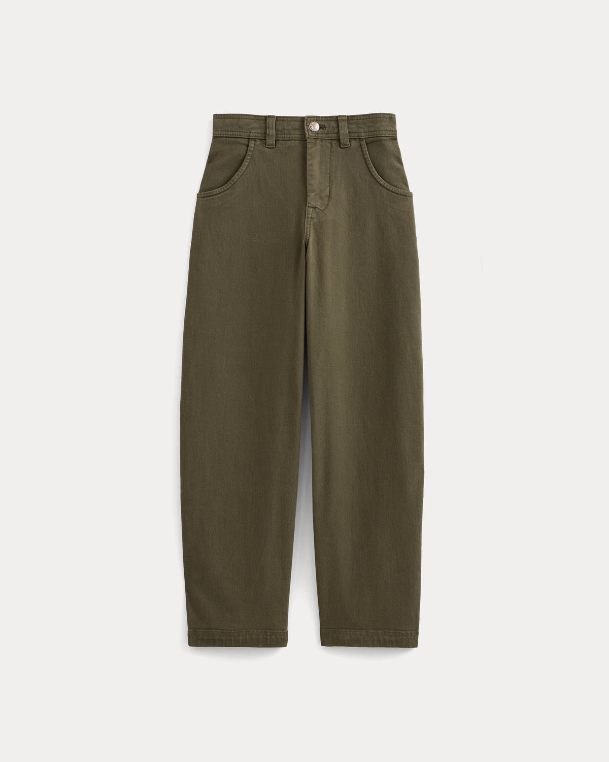Utility Twill Barrel Pant in Olive Night — alternate view