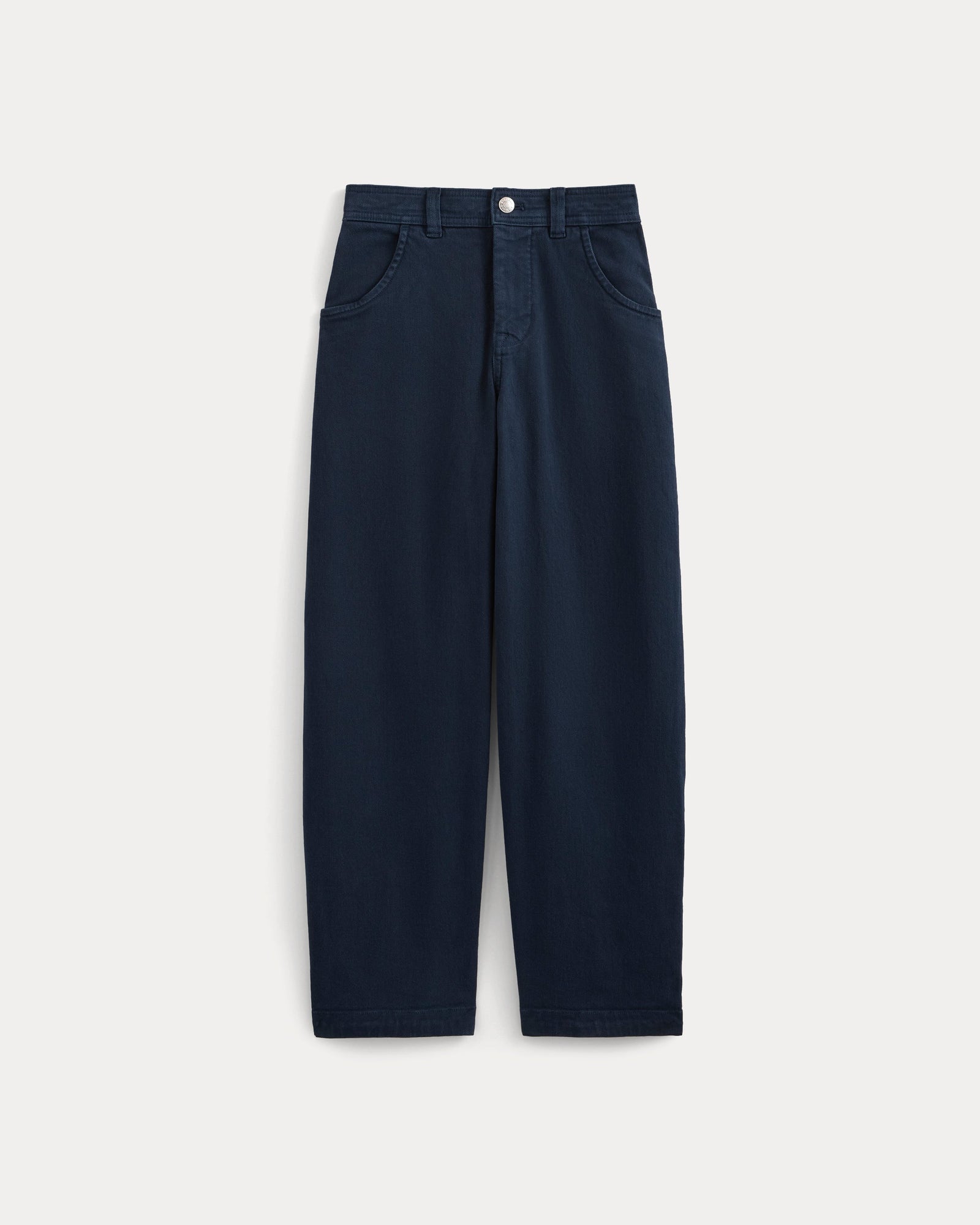 Utility Twill Barrel Pant in Navy — alternate view