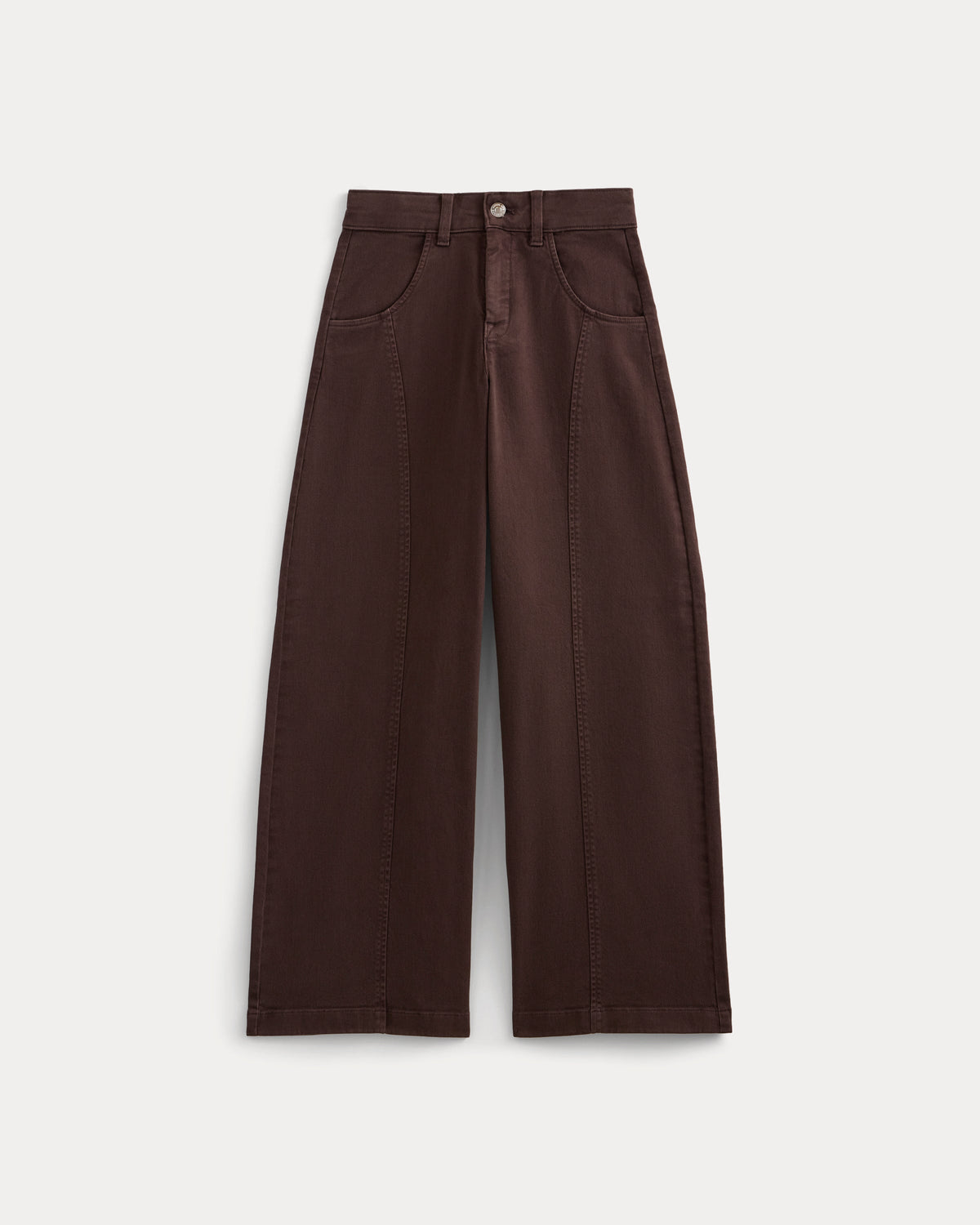 Utility Seamed Wide-Leg Pant in Coffee Bean — alternate view