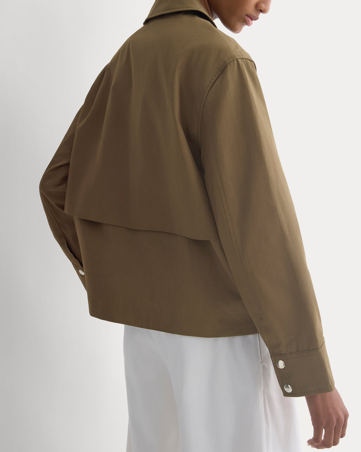 Organic Cotton Twill Field Jacket in Beech — detail view