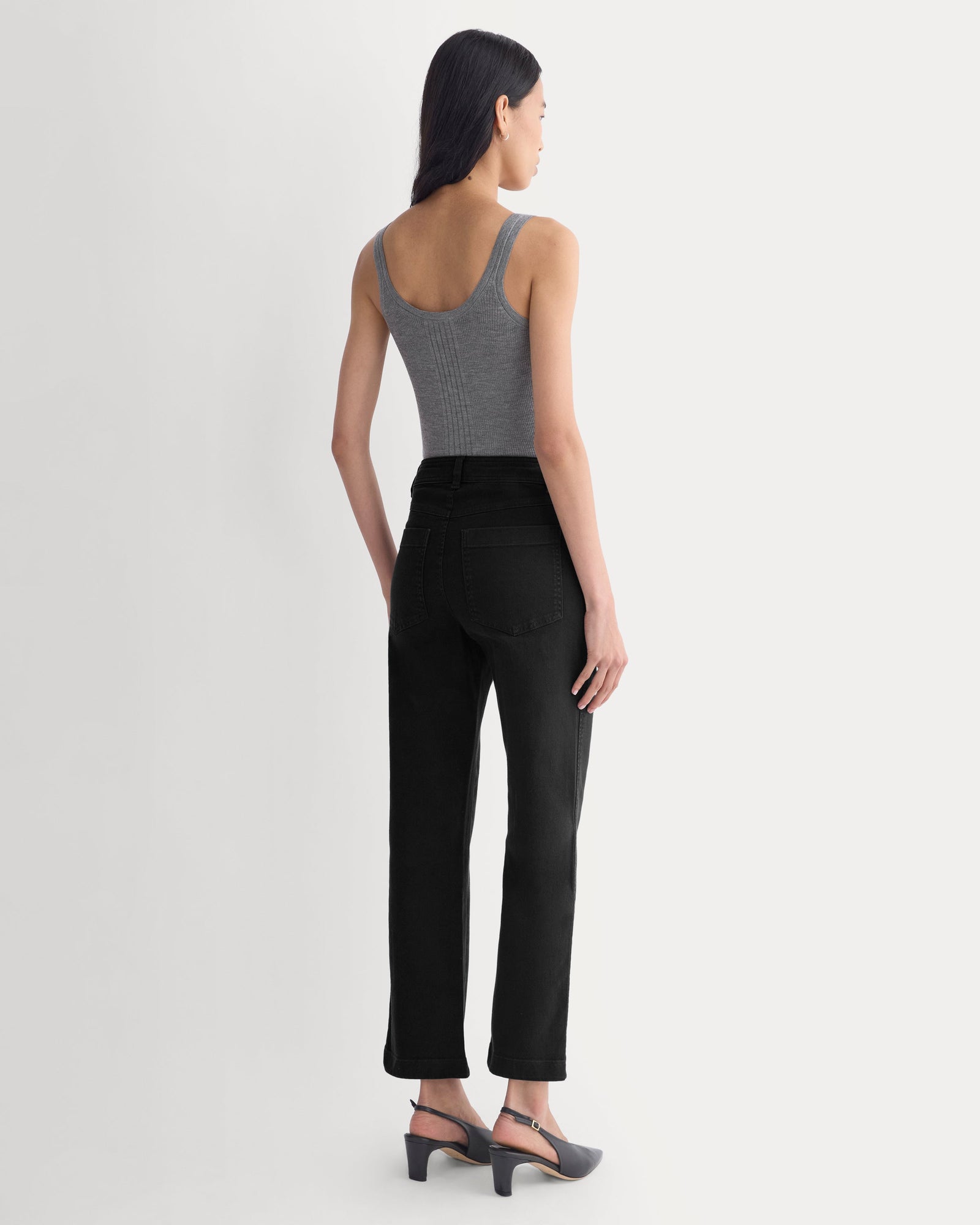 Utility Cigarette Pant in Black — detail view