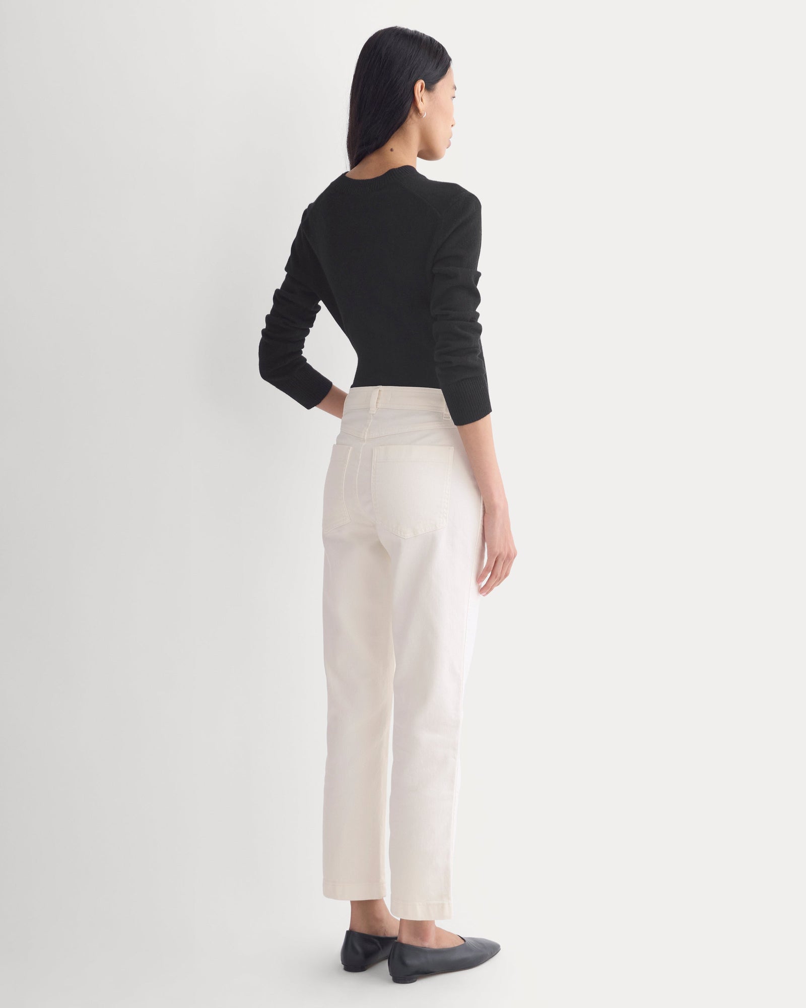 Utility Cigarette Pant in Bone — detail view