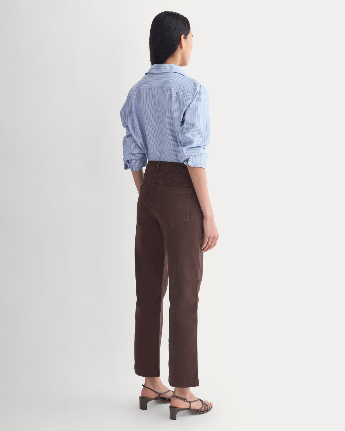 Utility Cigarette Pant in Coffee Bean — detail view