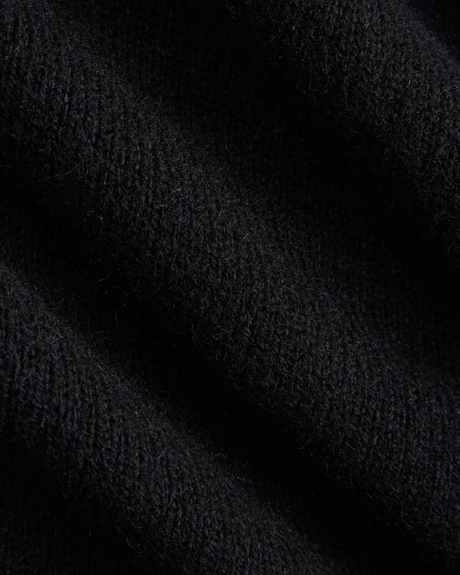 Cashmere High V Boyfriend Sweater in Black — detail view
