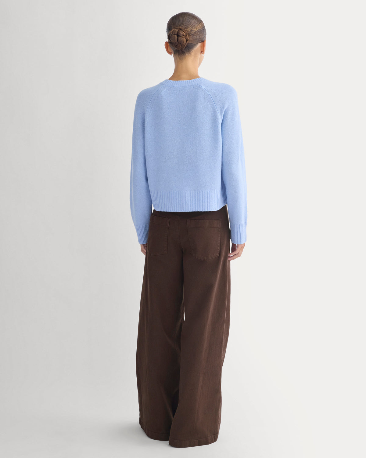 The Boxy Crew in Cashmere in Centaurea Blue — detail view
