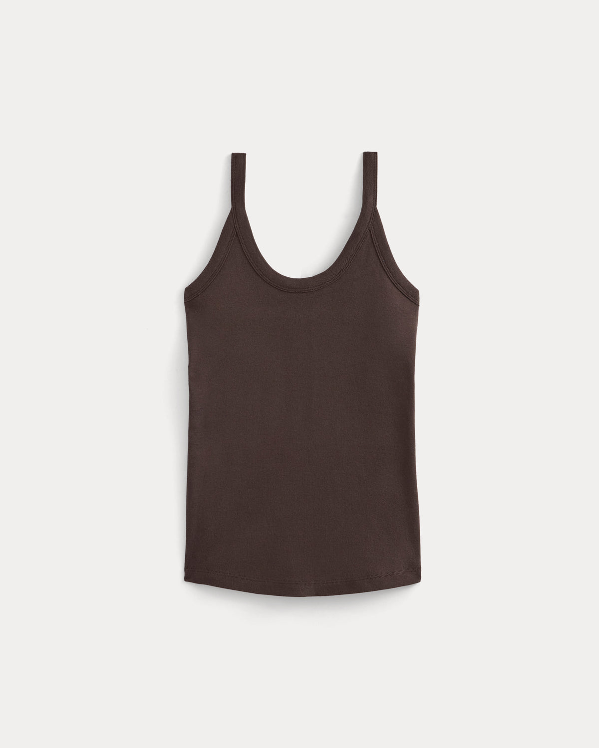 RetroSoft U-Neck Tank in Coffee Bean — alternate view