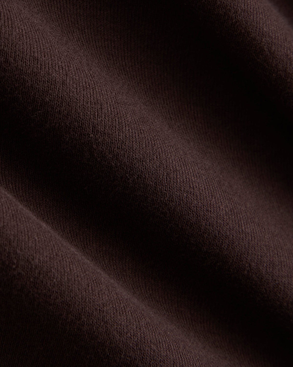 RetroSoft Cotton Crew in Coffee Bean — detail view