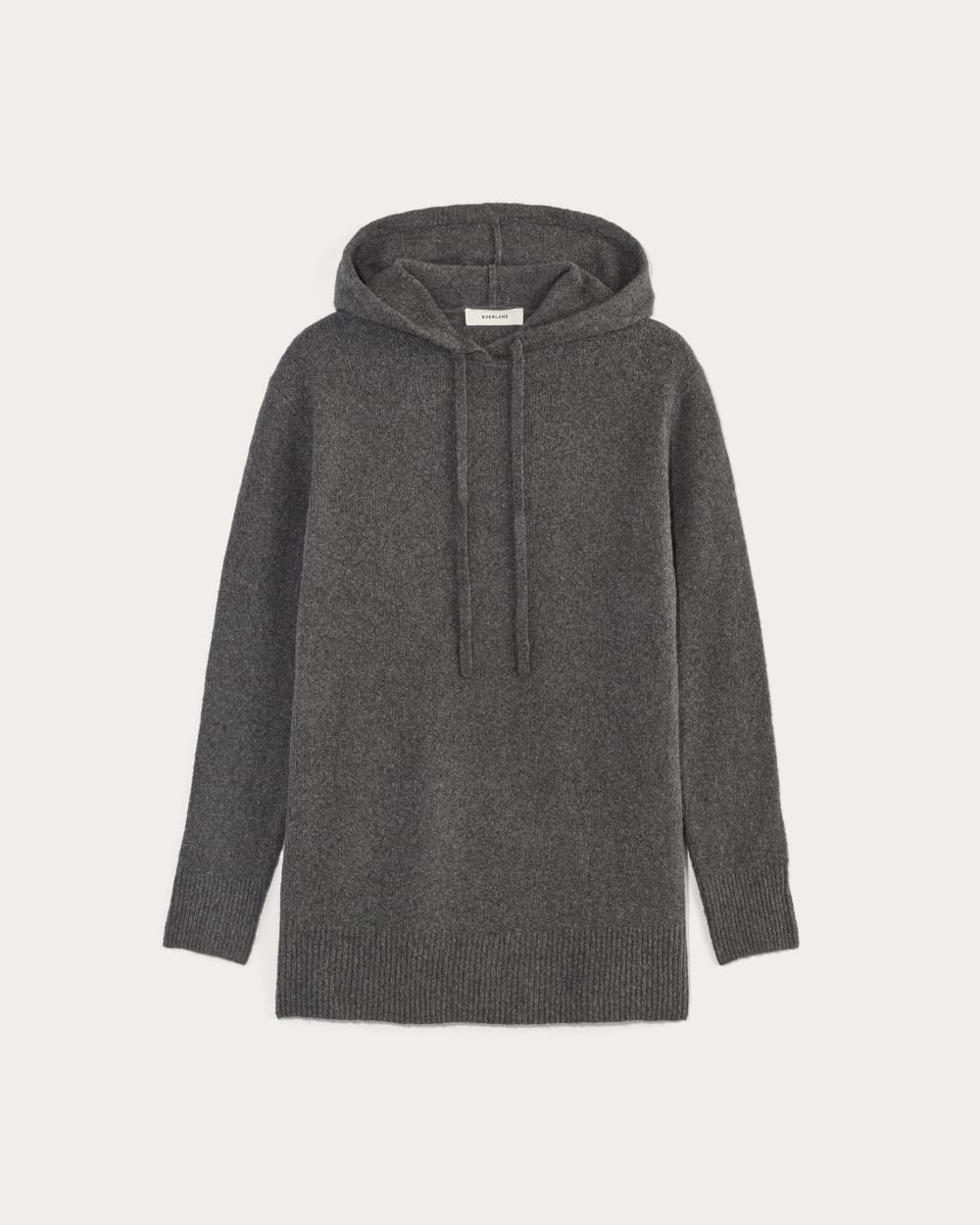 The Oversized Hoodie in Plush Cotton in Charcoal — alternate view