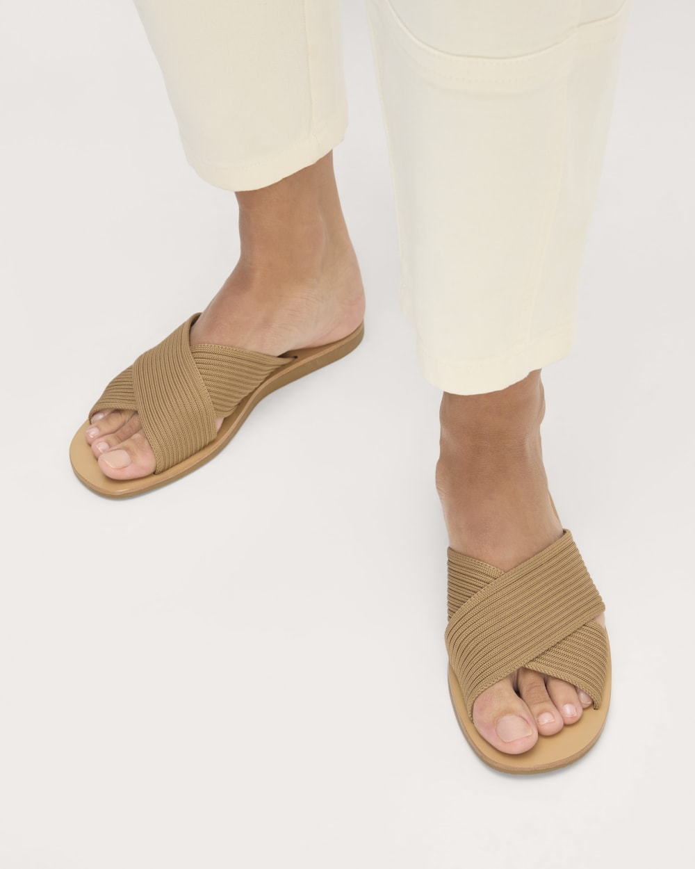 The Day Crossover Sandal in Caramel — alternate view