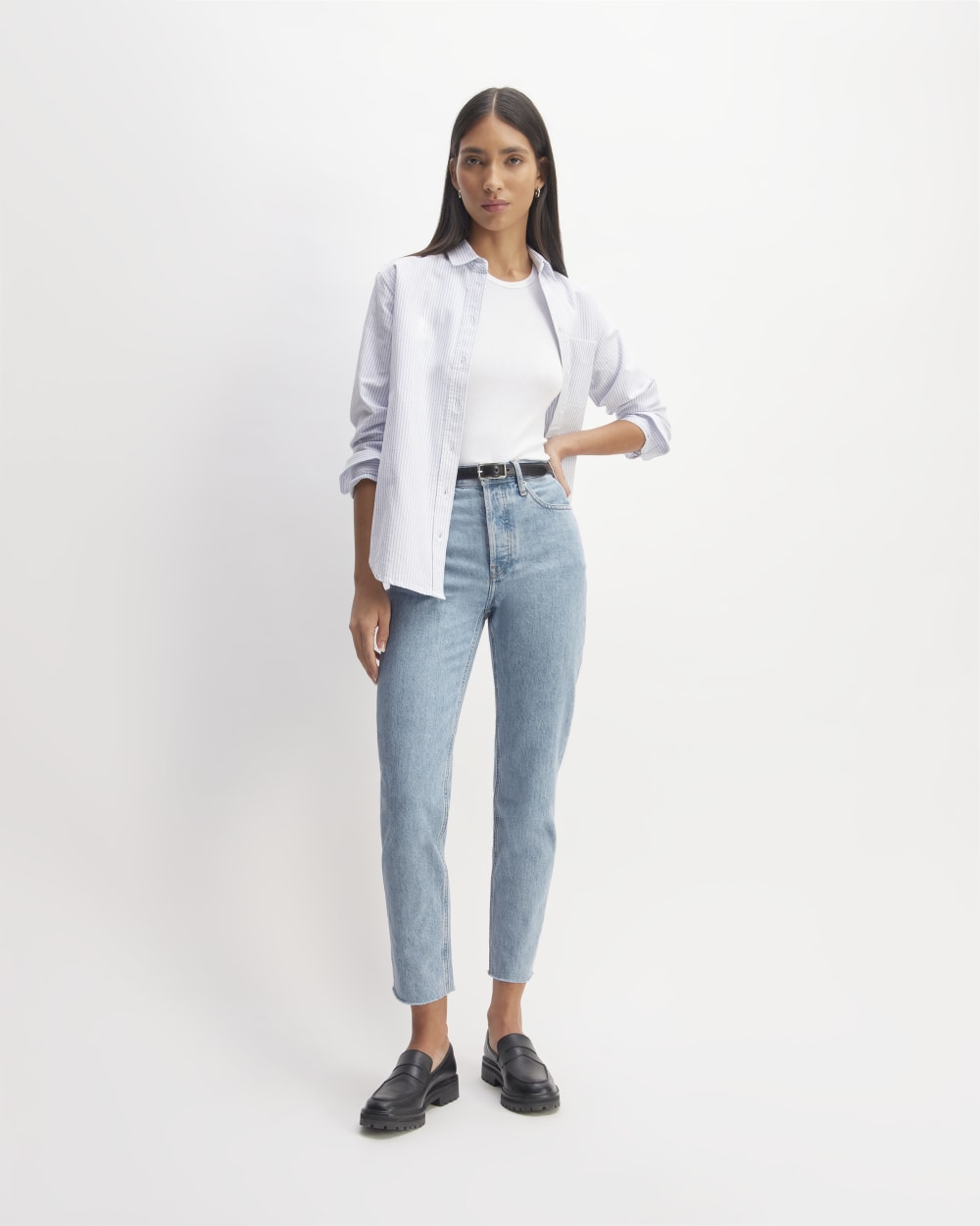 The ’90s Cheeky® Jean in Vintage Wash Blue — front view