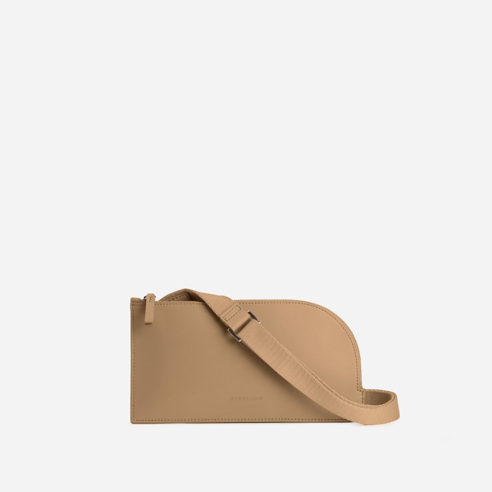 The Cactus Leather Sling Bag in Cashew — front view