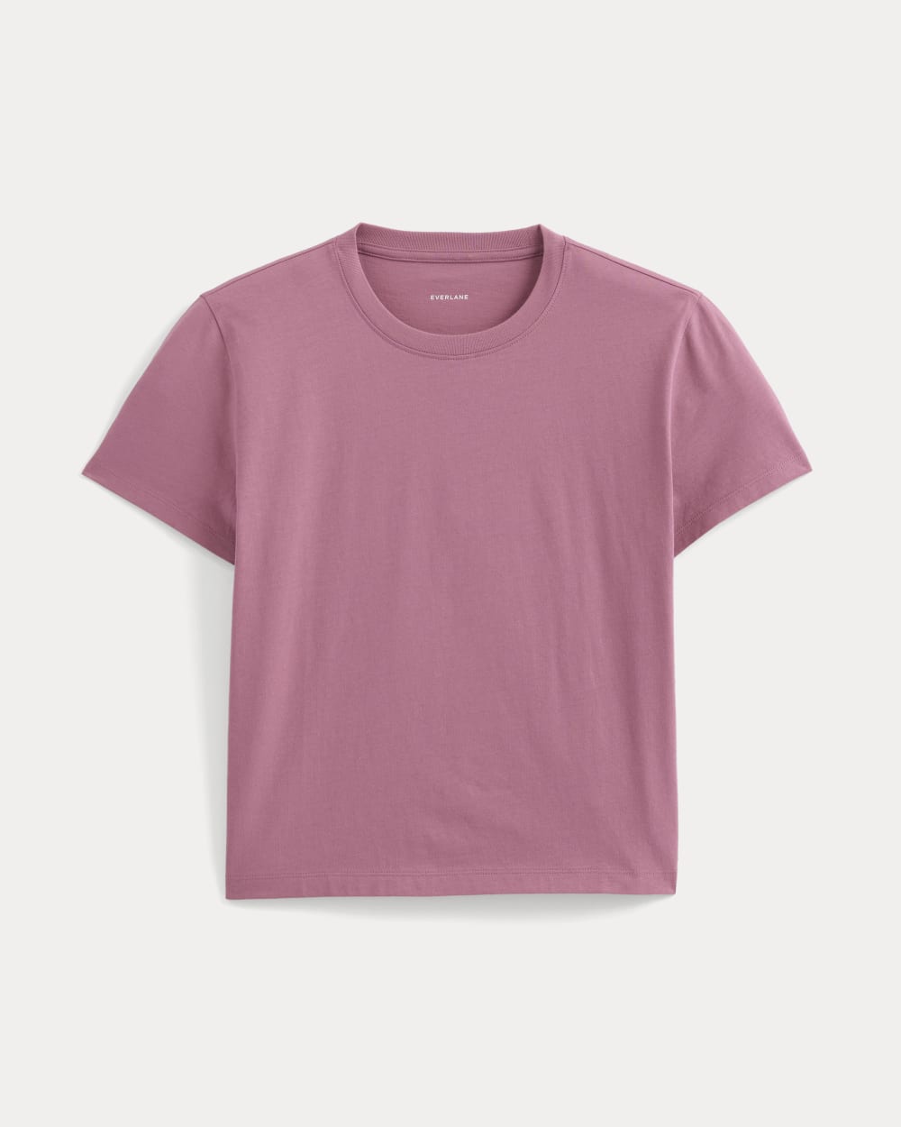 The Box-Cut Tee in Essential Cotton in Heather Rose — front view