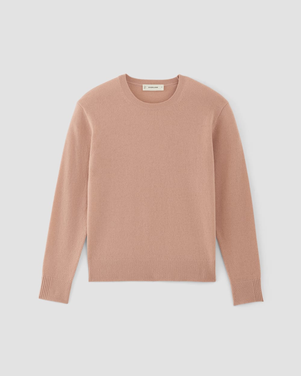 The Classic Crew in Cashmere in Blush Pink — alternate view