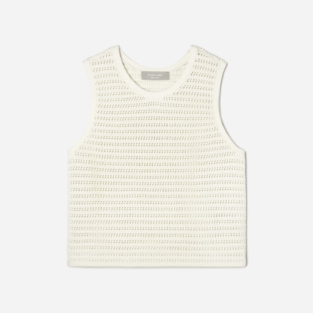 The Crochet Knit Cami in Canvas — alternate view