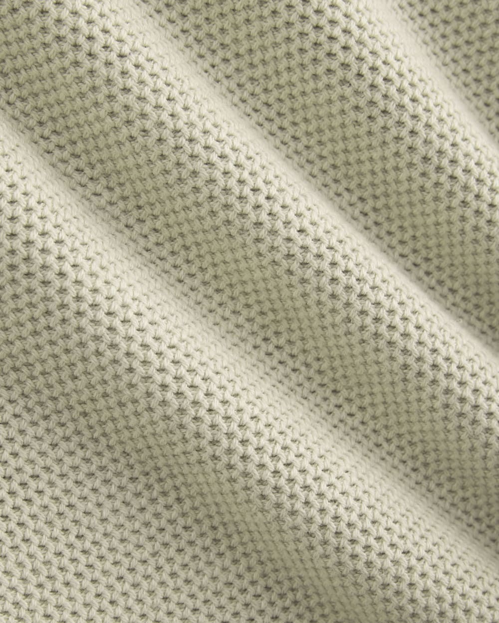 The Cotton Honeycomb Square Crew in Heathered Oat — detail view