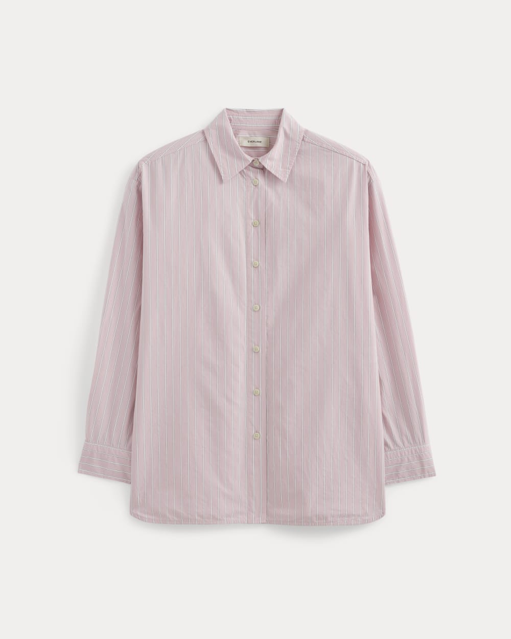 The Boyfriend Shirt in Ultrasoft Cotton in Pink / White — alternate view