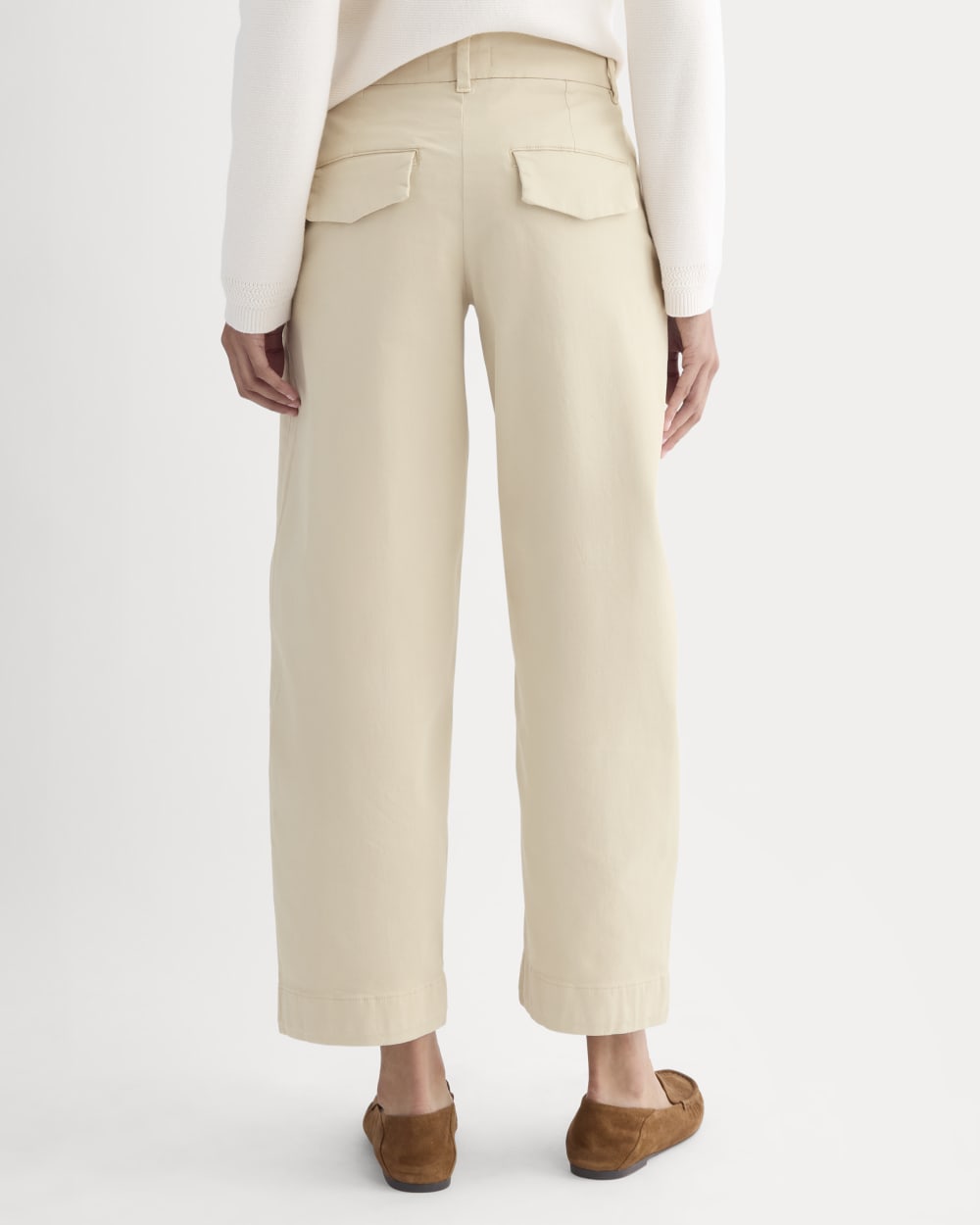 Cotton Twill Chino in Peyote — detail view