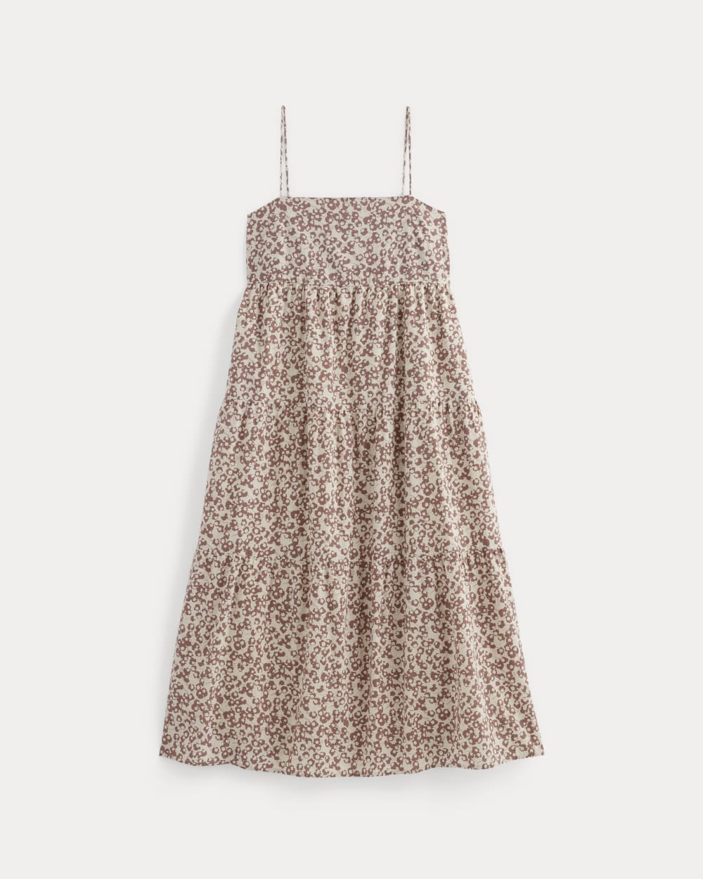 The Gauze Tiered Dress in Natural / Rose Dusk Floral — alternate view