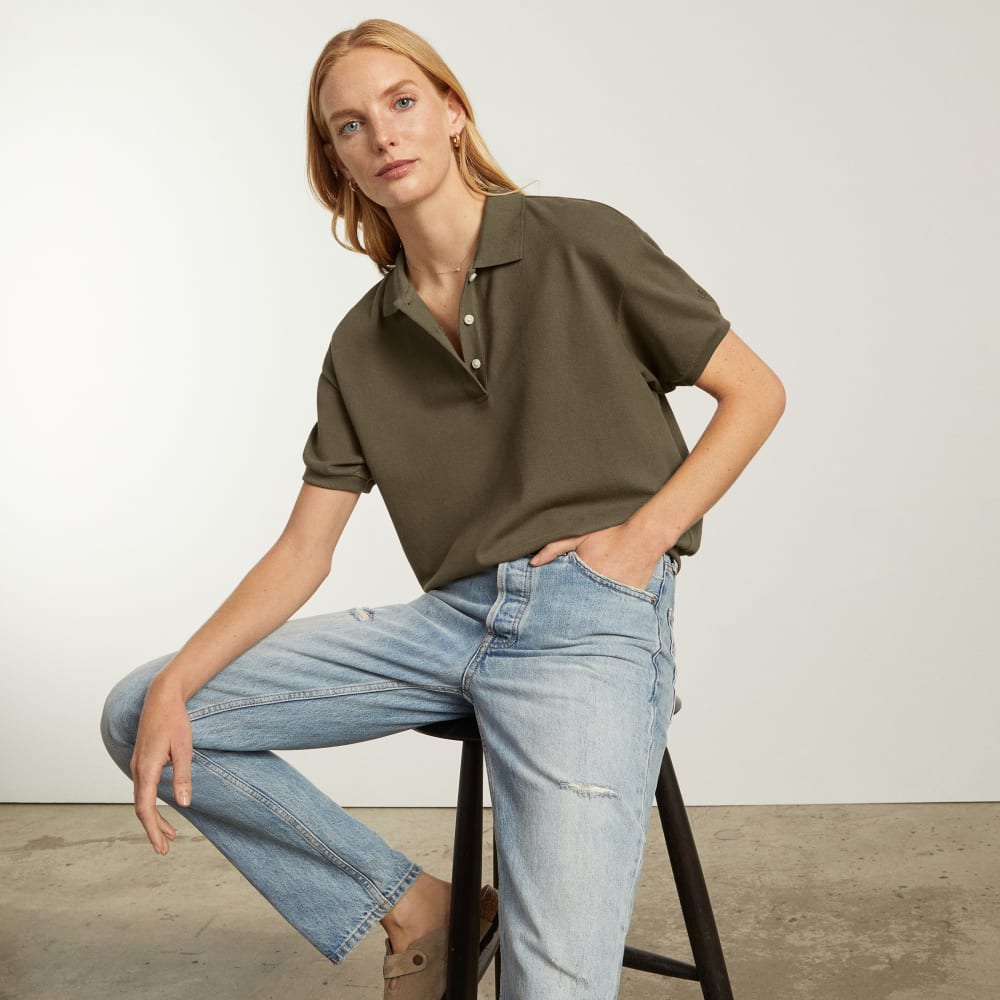 The Oversized Polo in Beech — detail view
