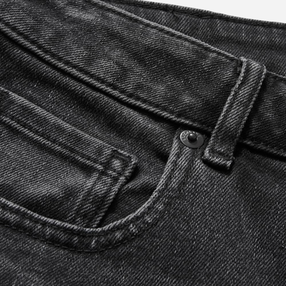 The Curvy Cheeky® Straight Jean in Washed Black — detail view