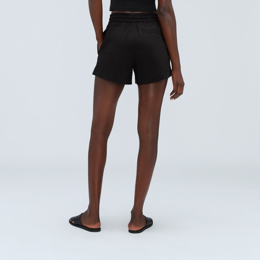 The Seersucker Boxer Short in Black — detail view