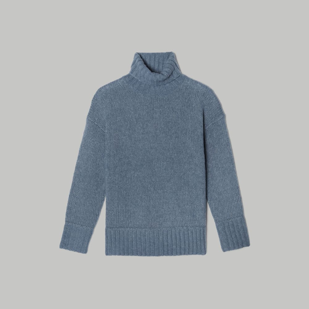 The Cloud Turtleneck in Faded Blue — alternate view