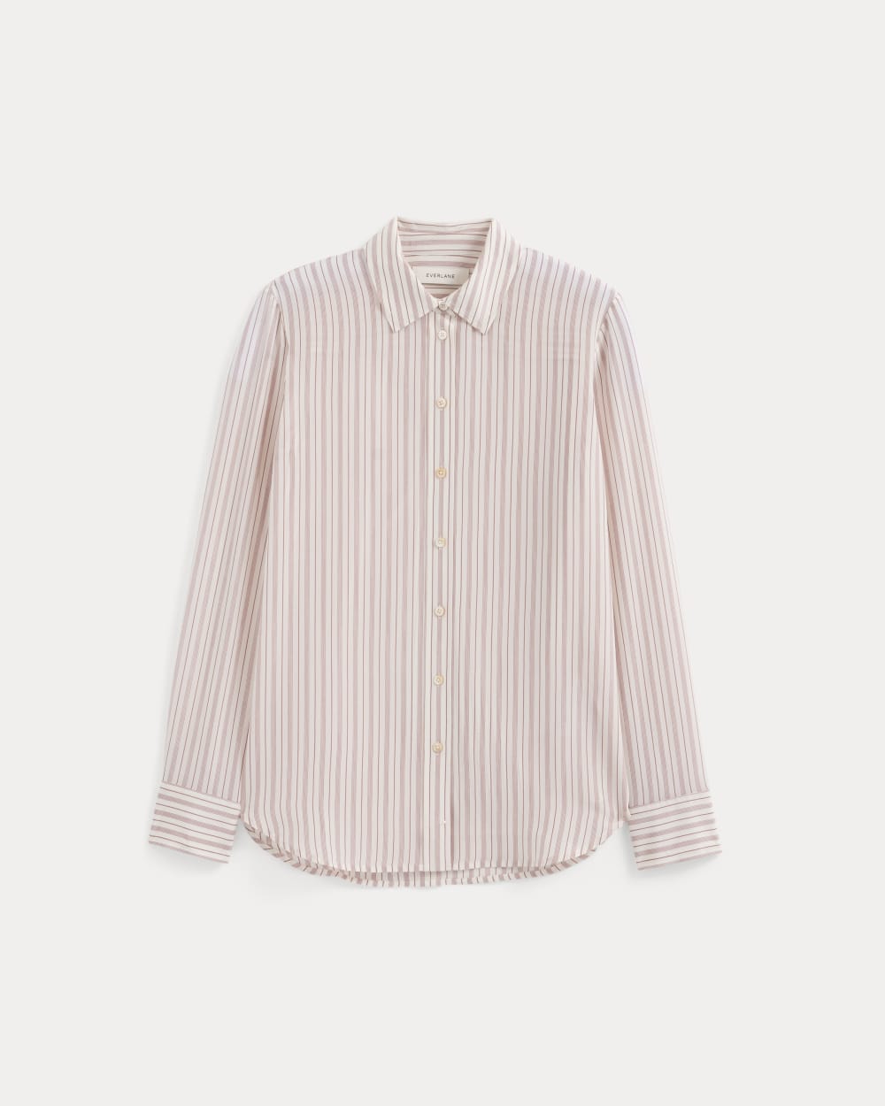 The Must-Have Shirt in Washable Silk in Bone / Rose — alternate view