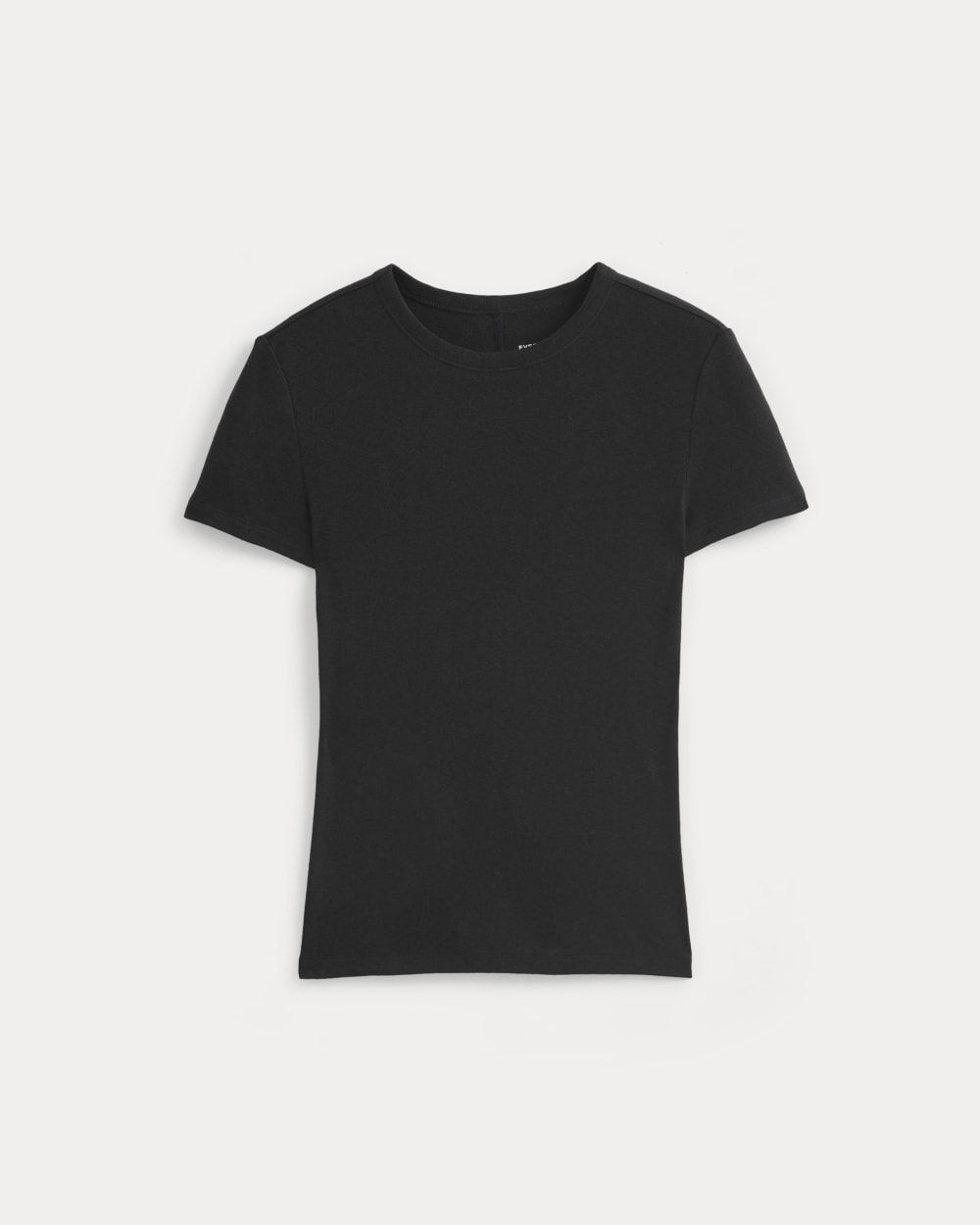 Tissue Short-Sleeve Crew in Black — alternate view